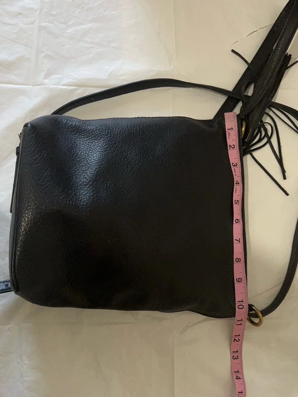HOBO International Backpack  Purse Genuine Leather Tassel Black